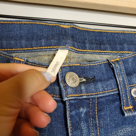 Rag & Bone Skinny Jeans Dark Wash Kingsland Style W1502K520 Women's Size 28 - Picture 4 of 16